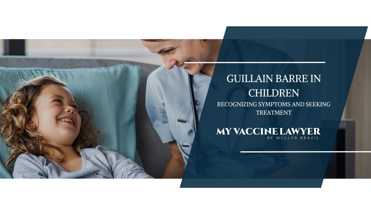 Image for an article on Guillain Barre Syndrome in Children, showing a smiling child in a hospital bed with a healthcare professional, emphasizing the importance of recognizing symptoms and seeking treatment.