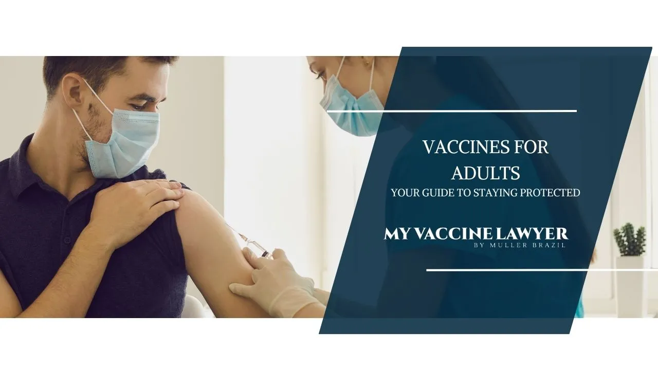 An adult receiving a vaccine from a healthcare professional, both wearing masks, symbolizing responsible health practices. This image represents a guide to vaccines for adults, emphasizing the importance of staying protected against various diseases.