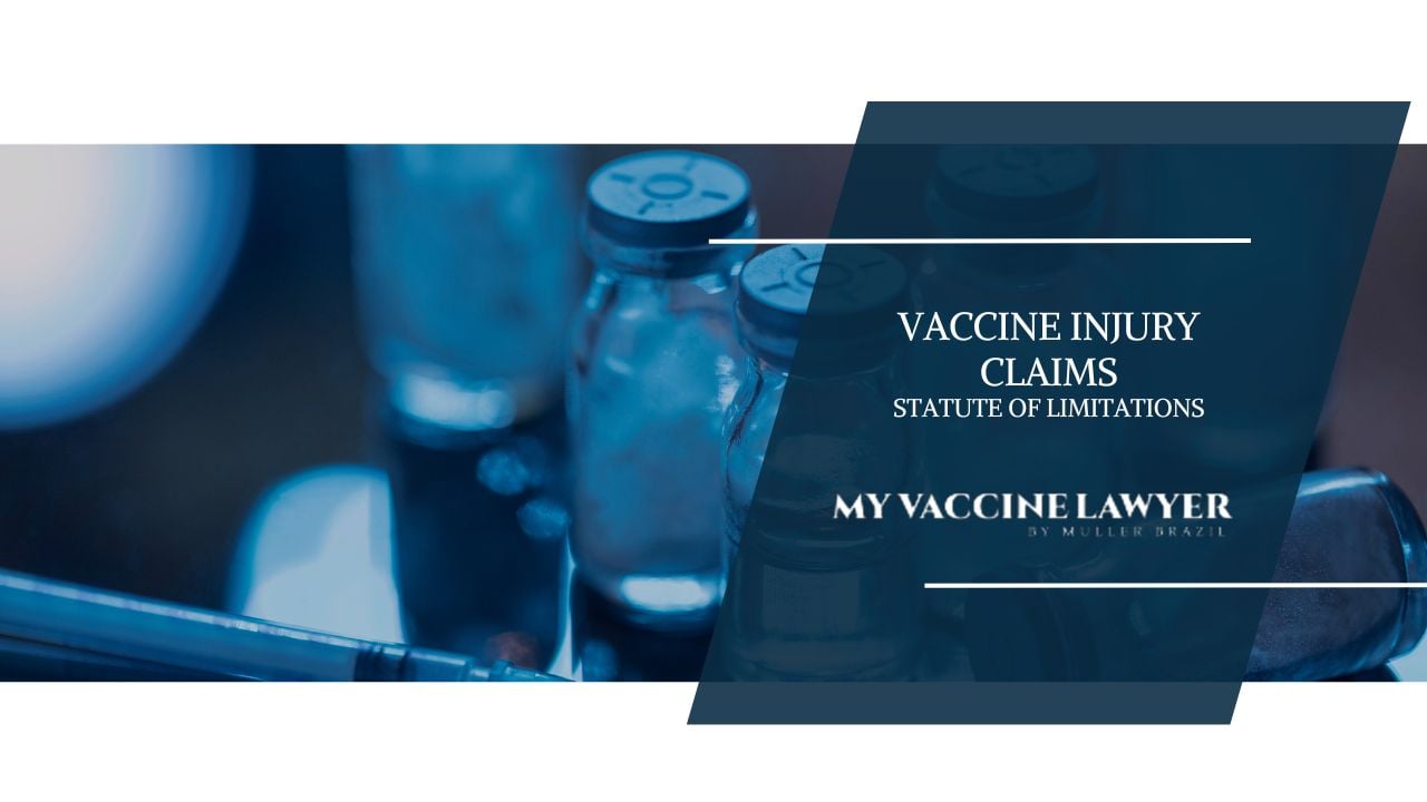 Blog featured for  What's the Statute of Limitations for Vaccine Injury Claims?, Picture of various vaccines and needles